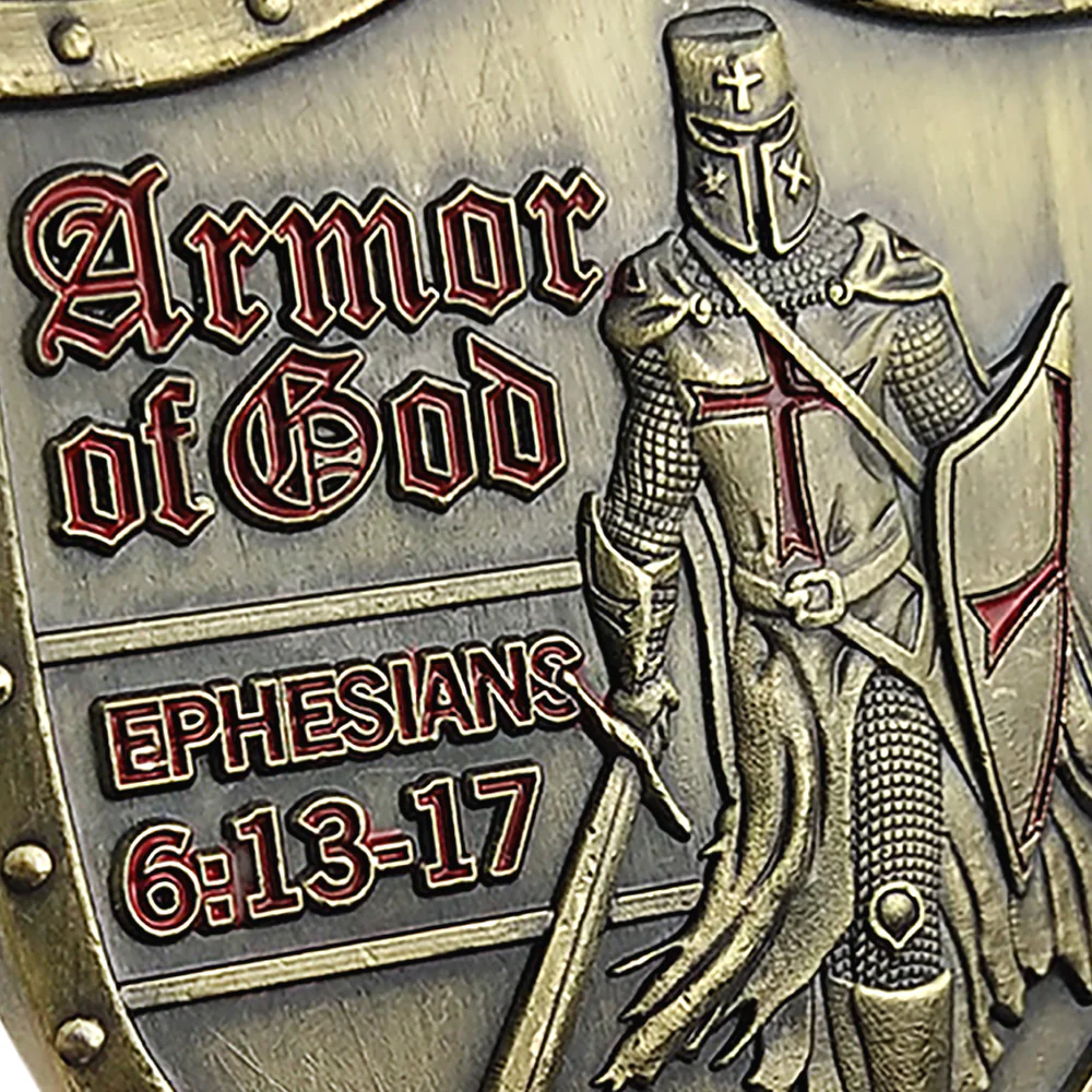 5 Pcs Armor of God Military Challenge Coin Gift Set - Image 4