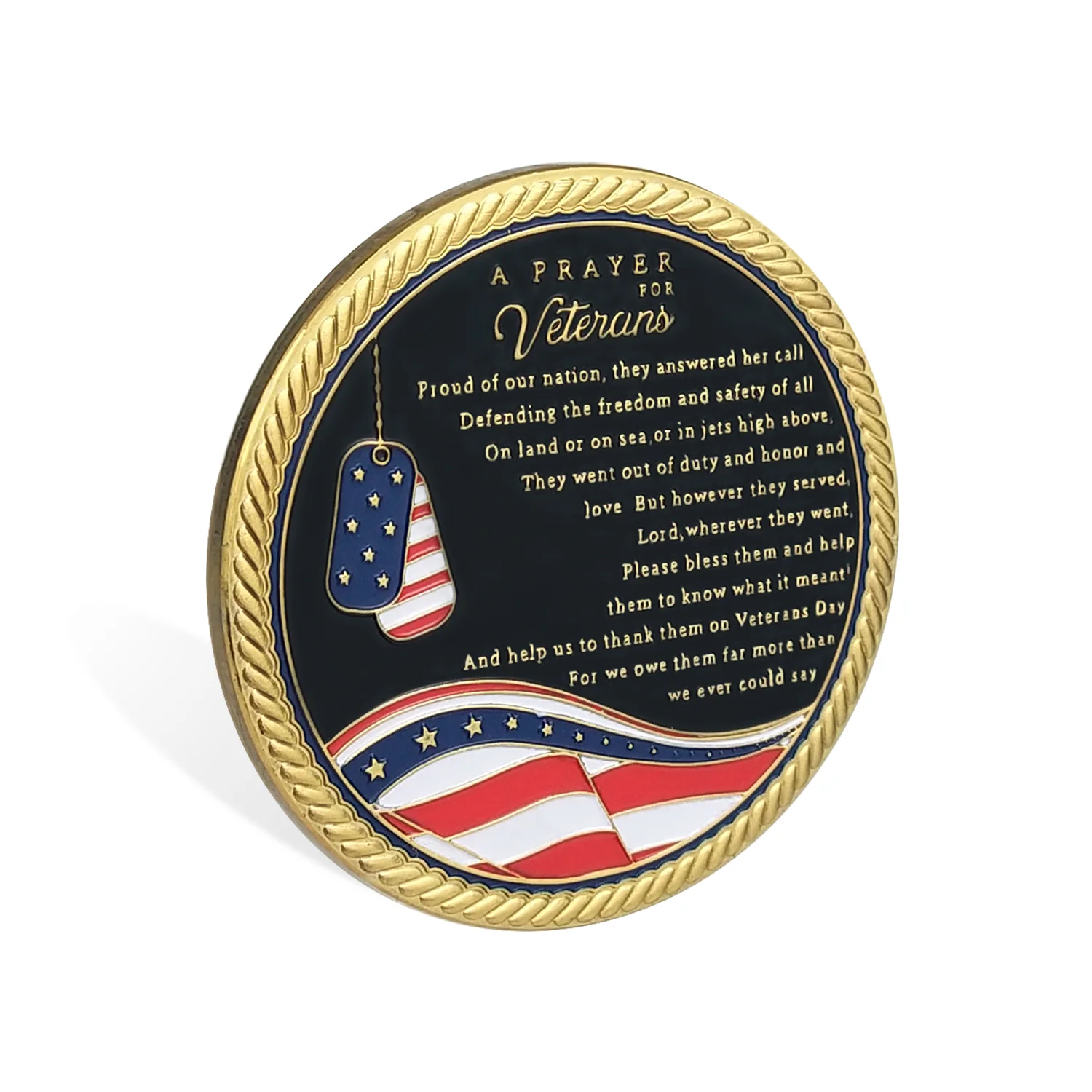A Prayer for Veterans Challenge Coin Honoring All Who Served Medallion Gift-AtSKnSK - Image 12