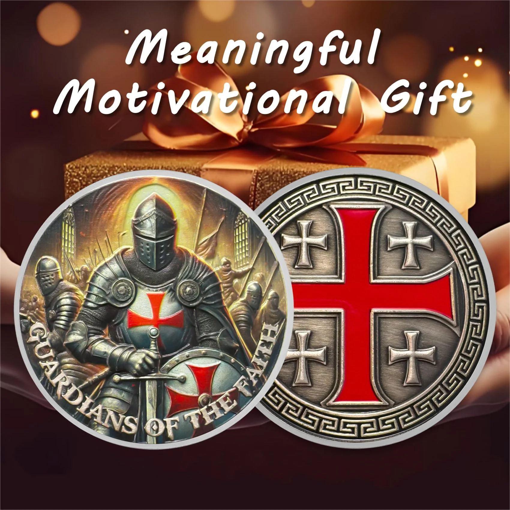 Knights Templar Coin Christian Knight Challenge Coins - Image 2