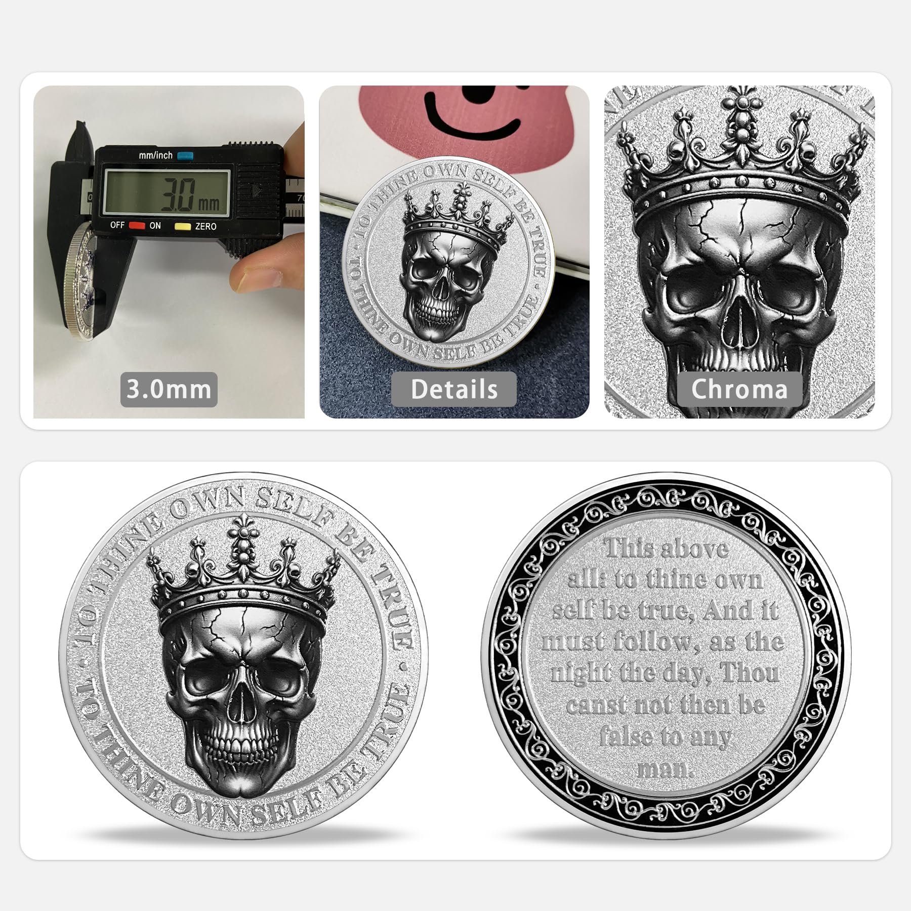 Inspirational to Thine Own Self Encouragement Coin - Image 3