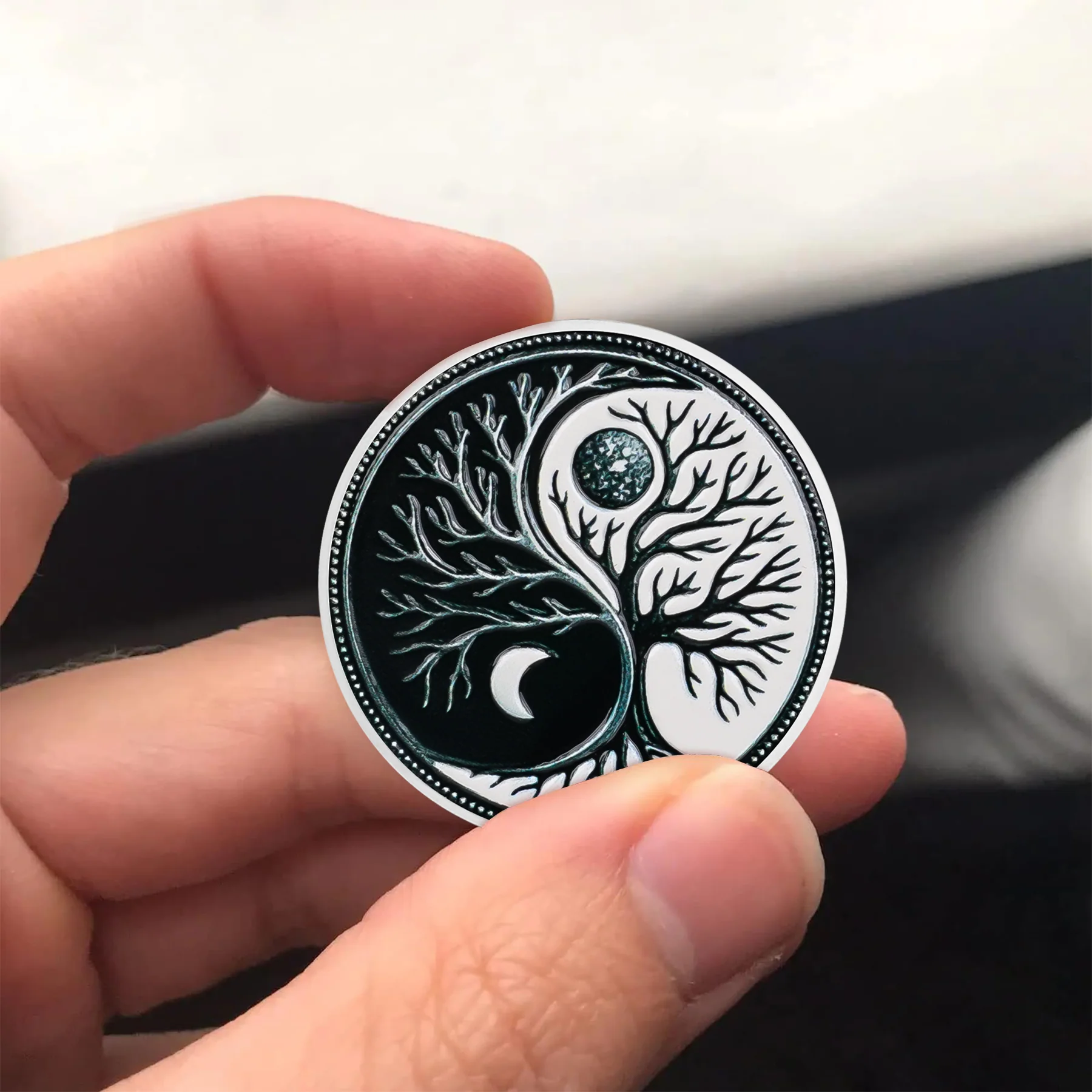 Balance & Focus Awaken Tree Sobriety Recovery Coin - Image 3