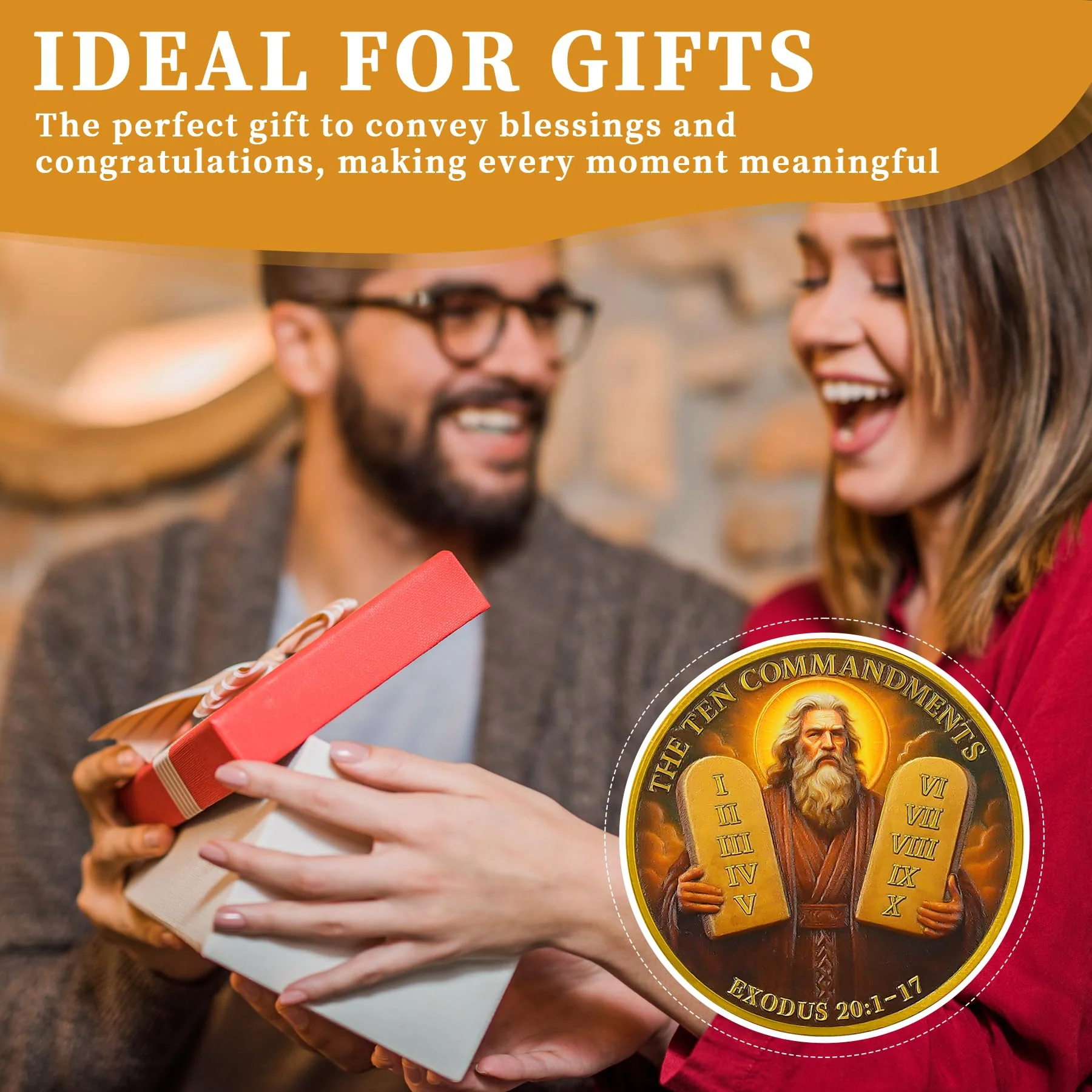 Ten Commandments Prayer Challenge Coin - Image 4