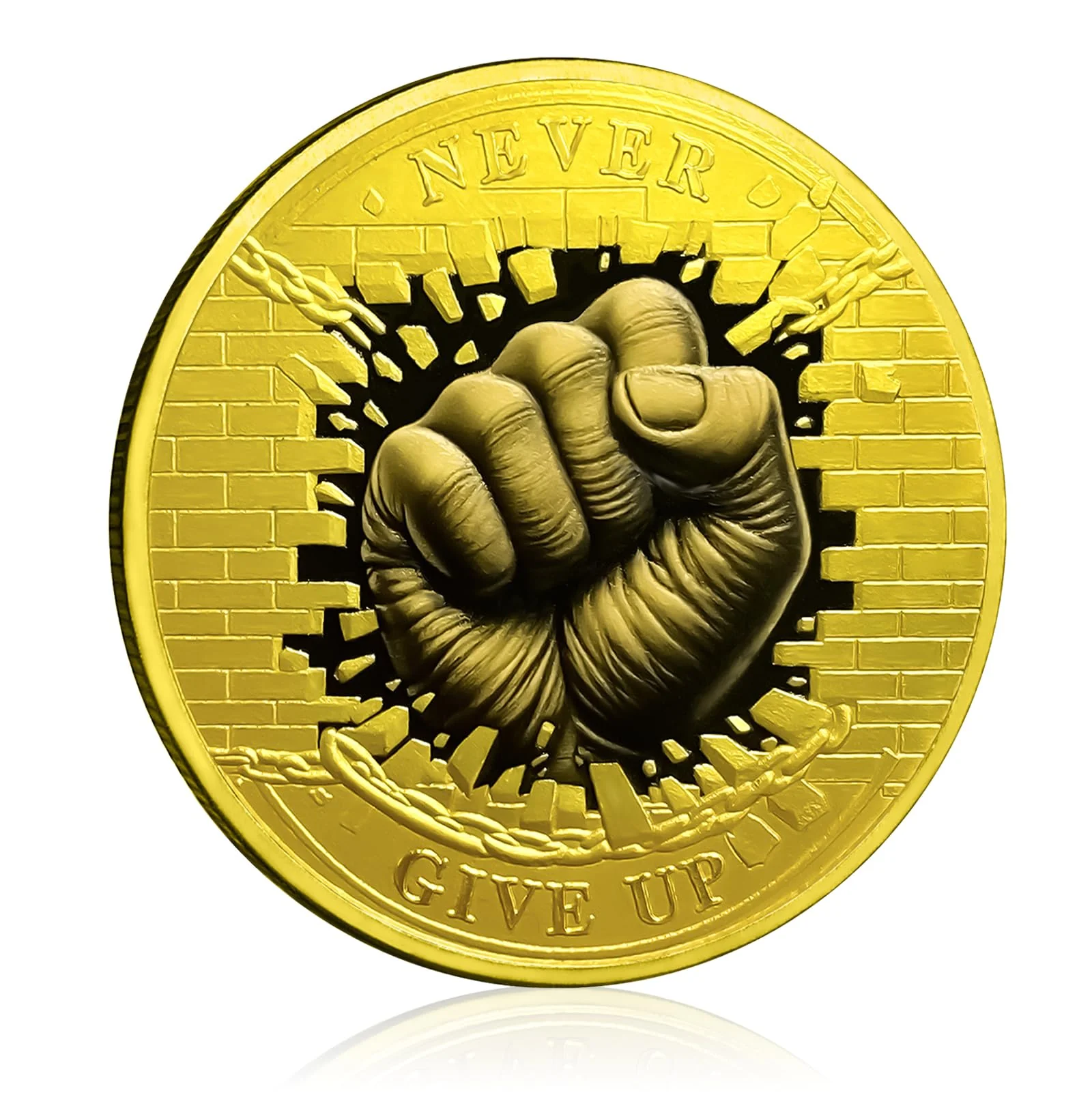Inspirational Never Give Up Encouragement Challenge Coins - Image 6