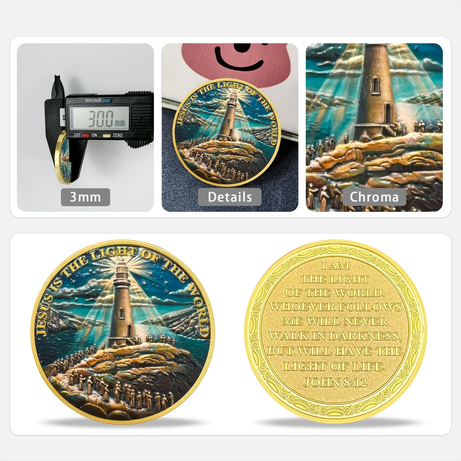 Crowd Lighthouse Religious Coin - Image 4