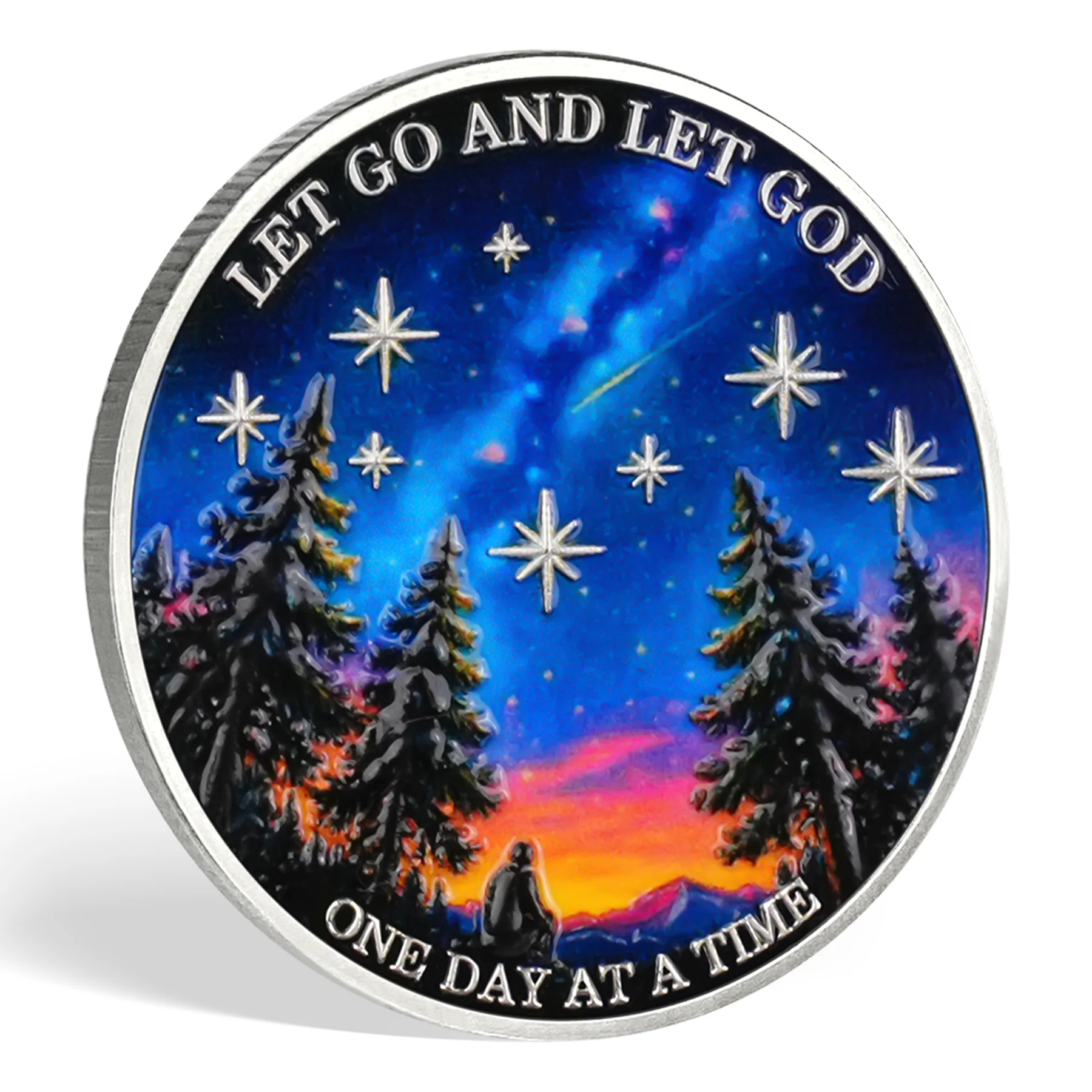 Gazing at Shooting Stars Sobriety Coin - Image 8