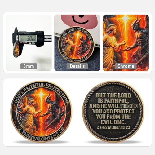 God vs Devil Religious Coin - Image 5