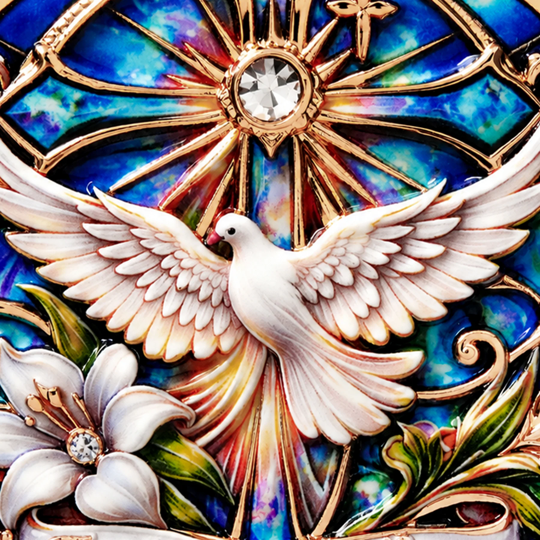 Heavenly Stained-Glass God Is Within Me Coin - Image 5