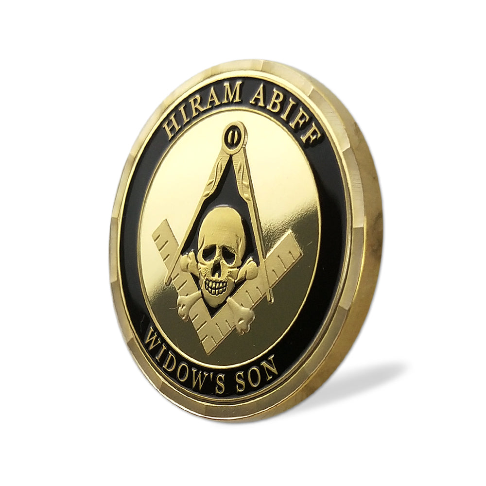 Hiram Abiff Widow’s Son Masonic Freemason Challenge Coin - Image 4