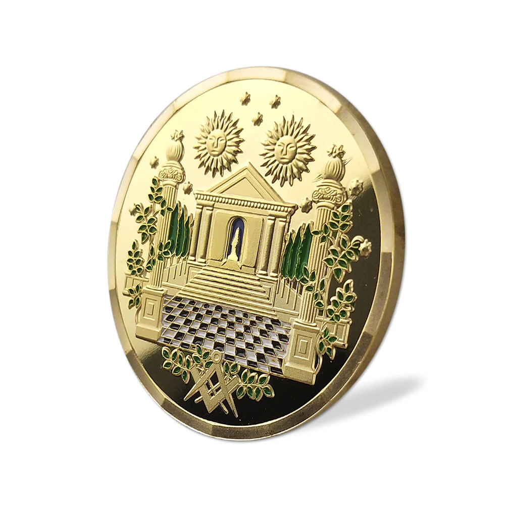 Hiram Abiff Widow’s Son Masonic Freemason Challenge Coin - Image 5
