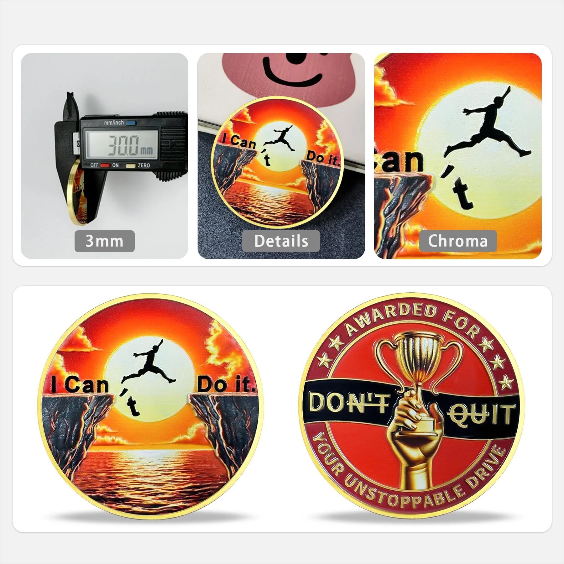 I CAN Motivational Challenge Recovery Sobriety Coin - Image 5