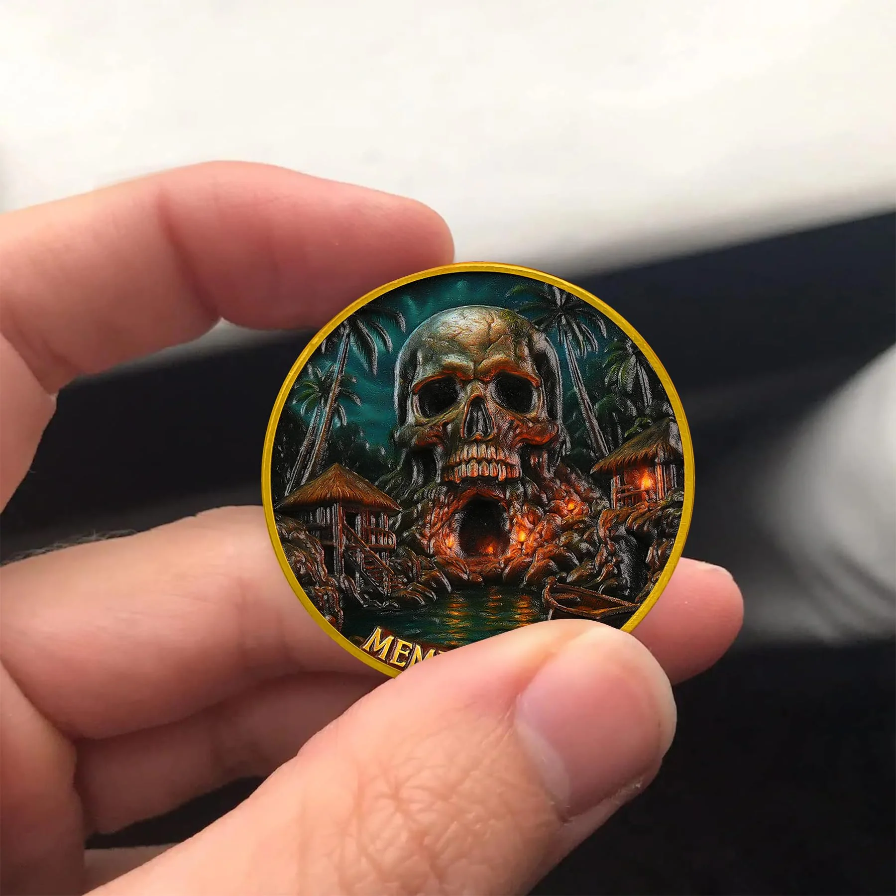 Memento Mori Challenge Coin Skull Cave & Hourglass Token with Life is Limited Make Every Day Count Pocket Coin - Image 7