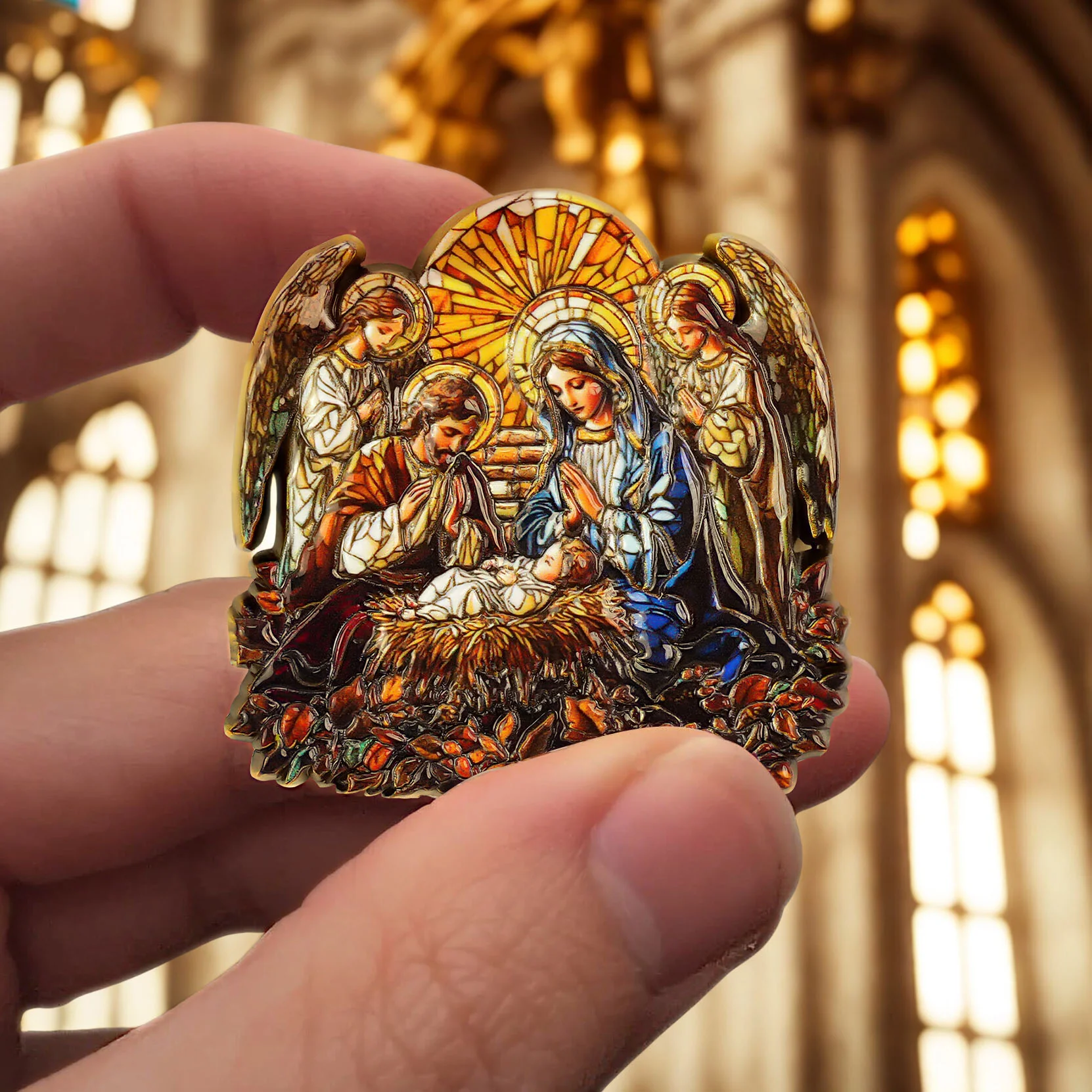 Nativity Scene Religious Coin: Gift & Inspire - Image 3