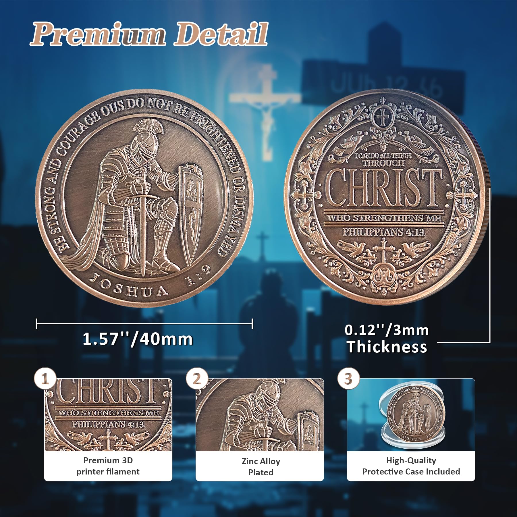 Knight Sword Christian Challenge Coin - Image 4