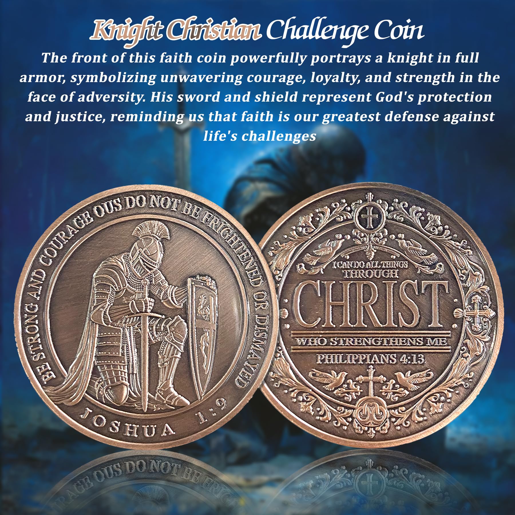 Knight Sword Christian Challenge Coin - Image 5