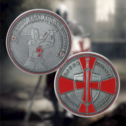 Knights Templar Armor Of God Challenge Coin Gifts for Christian🎁 - Image 12