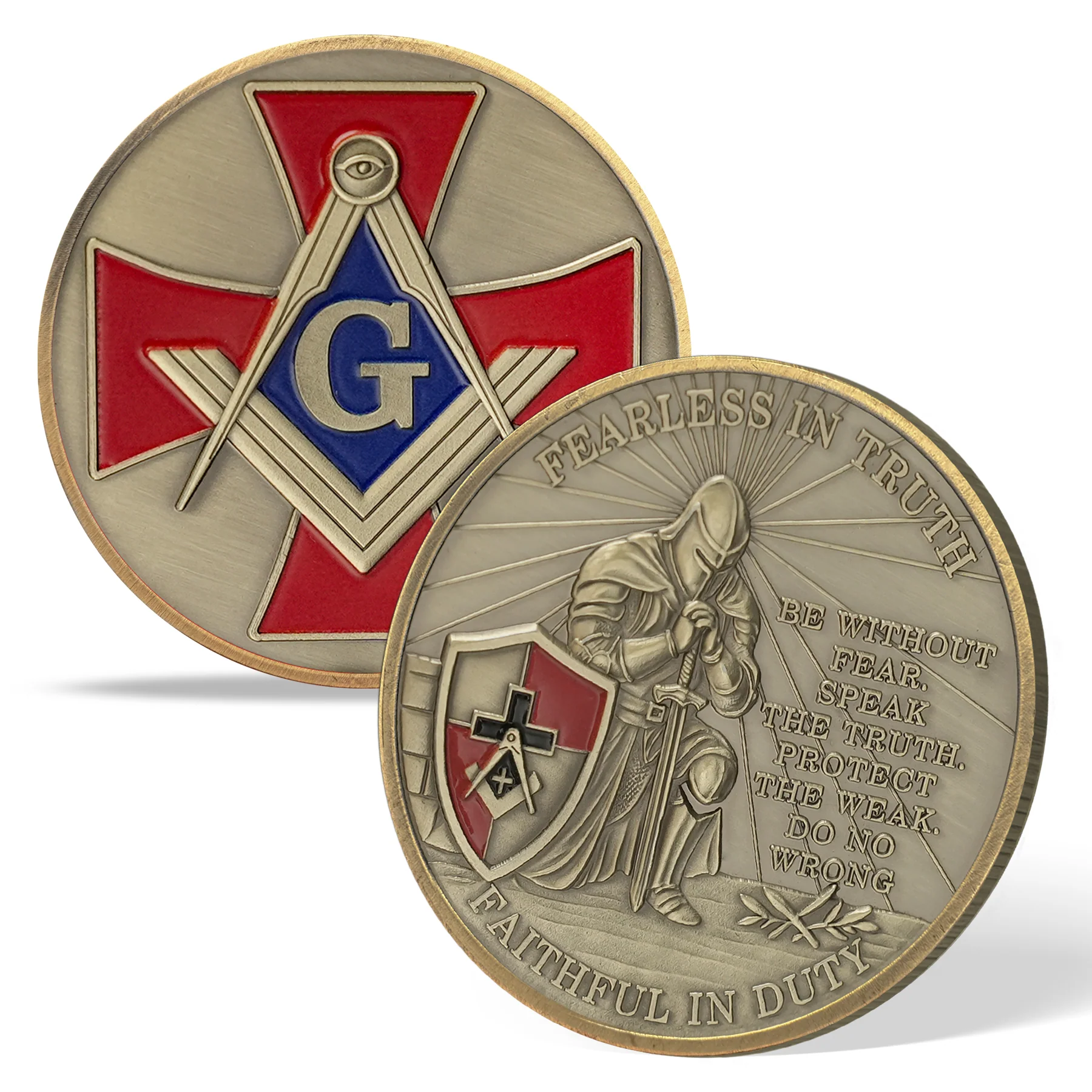 Masonic Fearless in Truth Legacy Challenge Coin