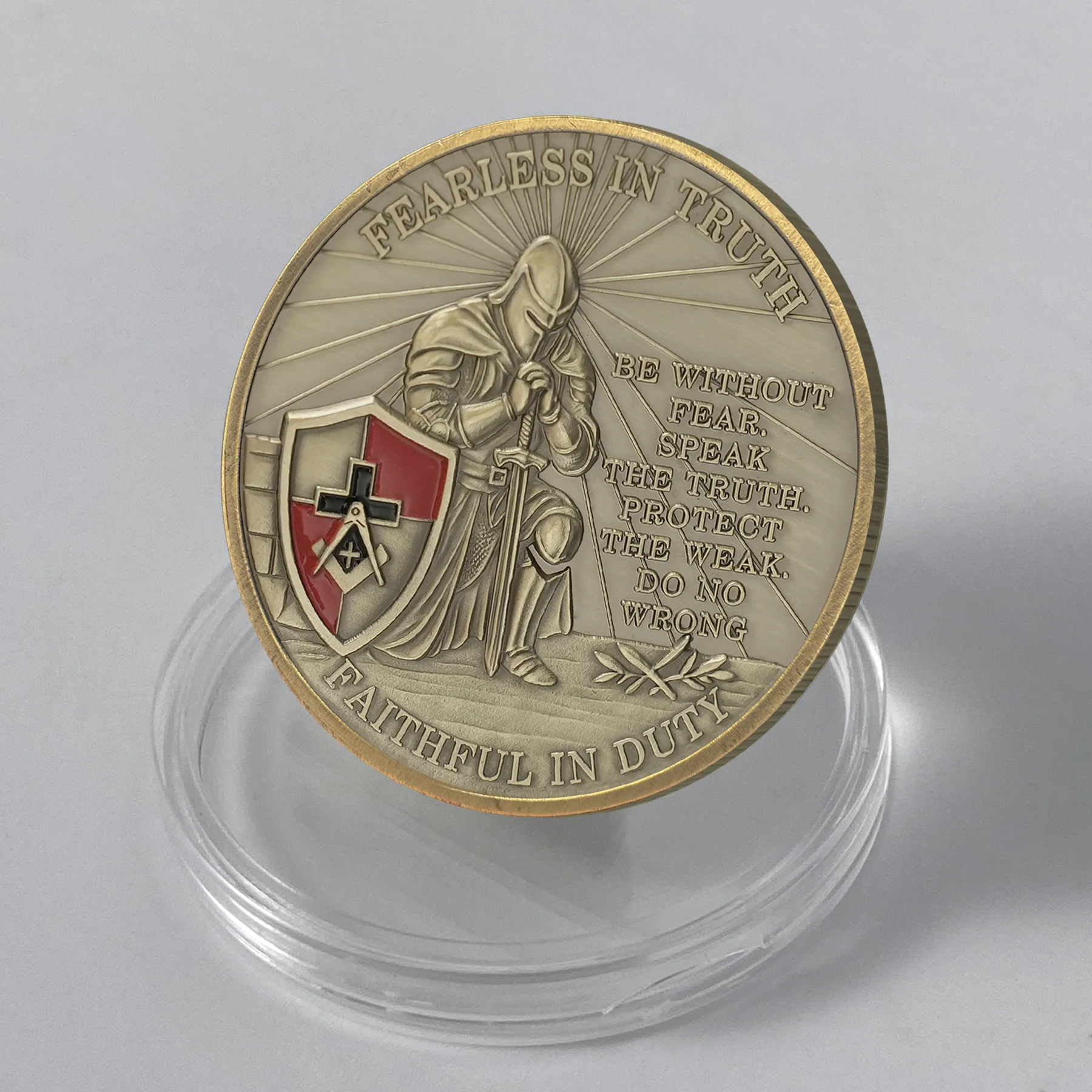 Masonic Fearless in Truth Legacy Challenge Coin - Image 3