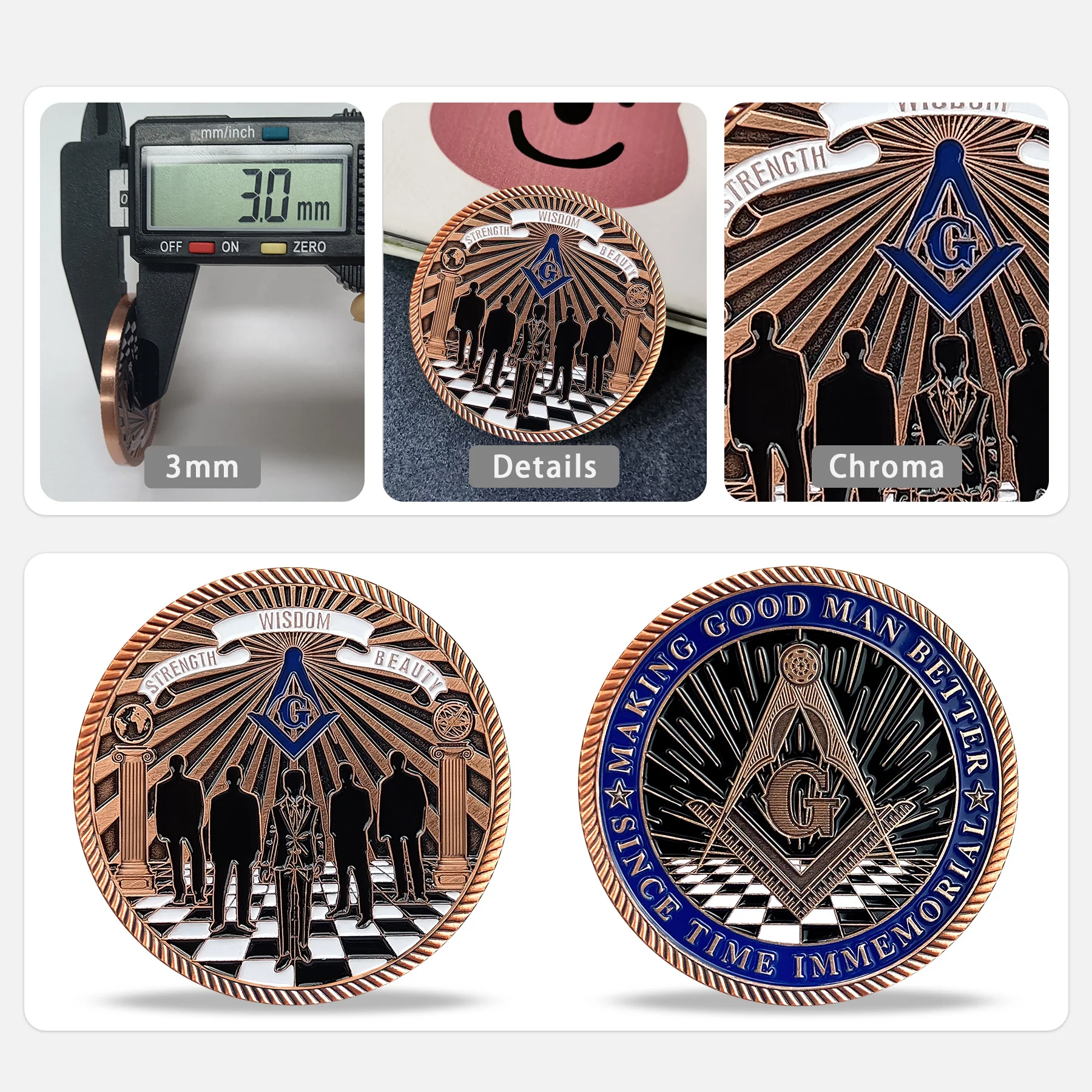 Masonic Making Good Man Better Freemason Challenge Coin - Image 6