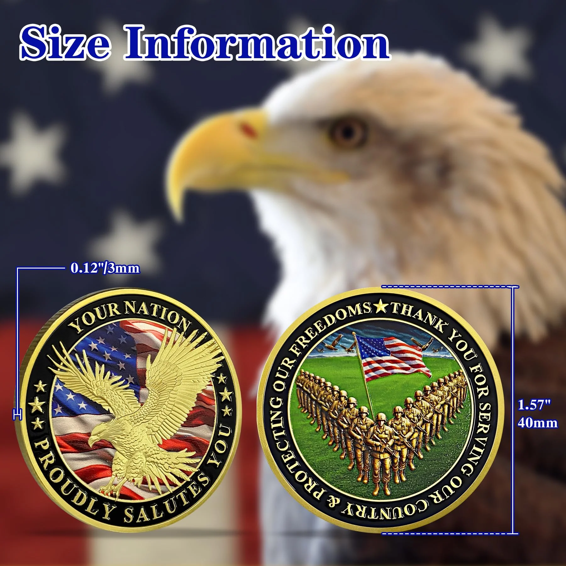 Your Nation Proudly Salutes You Military Veterans Challenge Coin - Image 7
