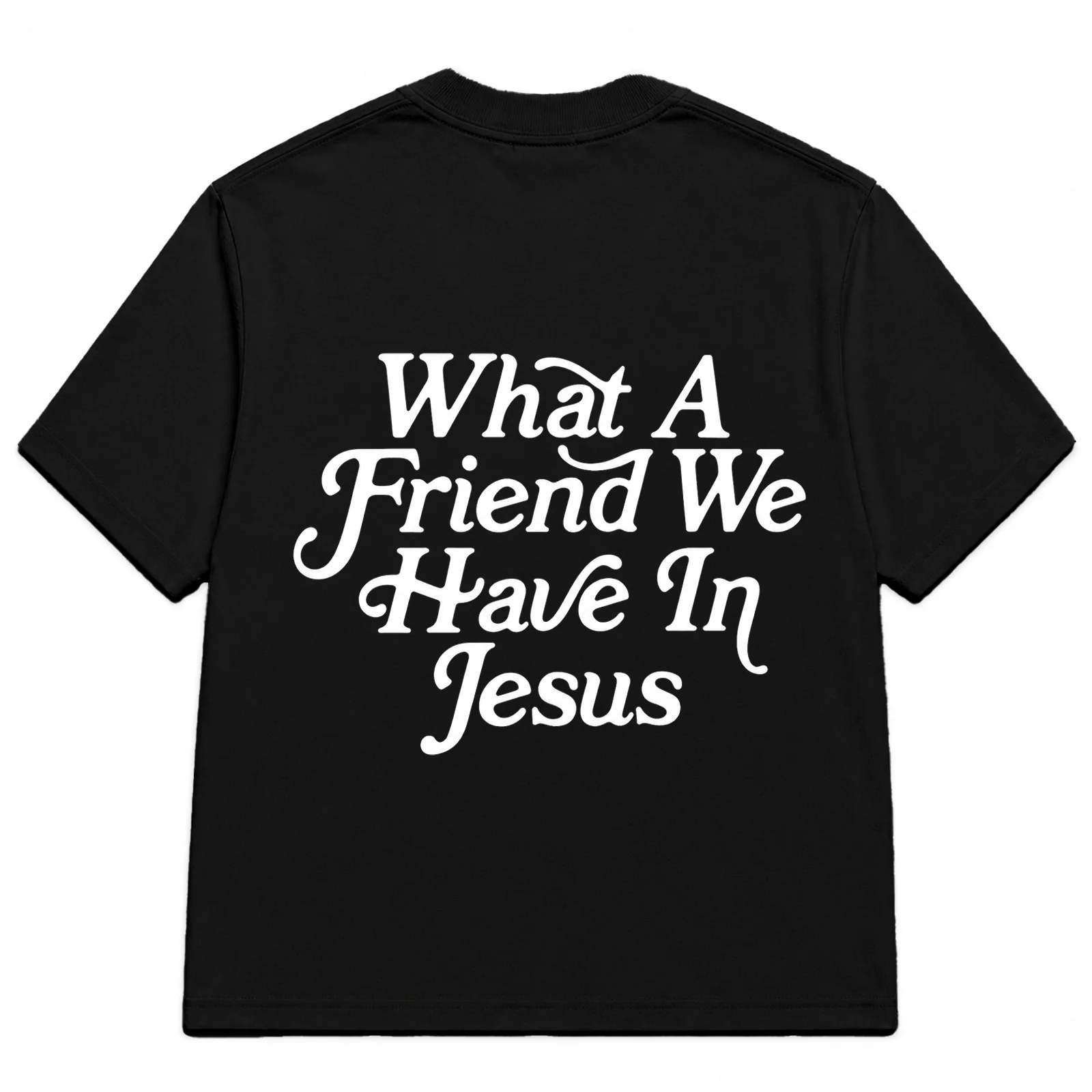 "What A Friend We Have In Jesus" Minimalist Christian Shirt | Premium Cotton Crewneck - Image 4
