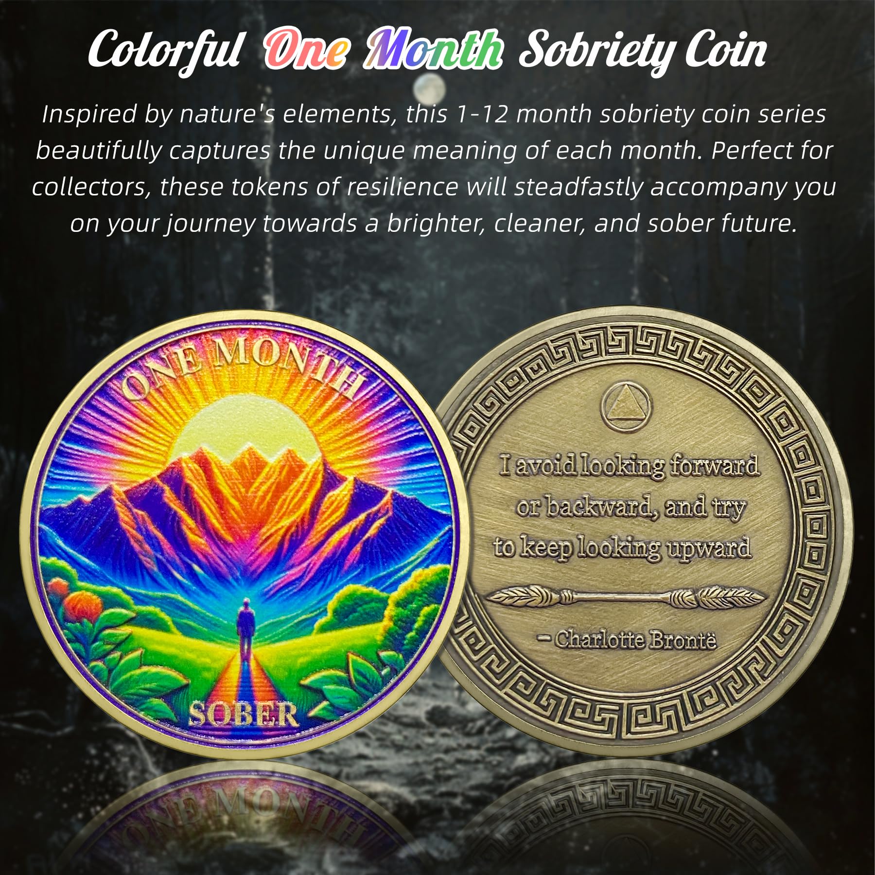 1-12 Months Recovery Addiction Celebrate Living Clean Sobriety Coin - Image 7
