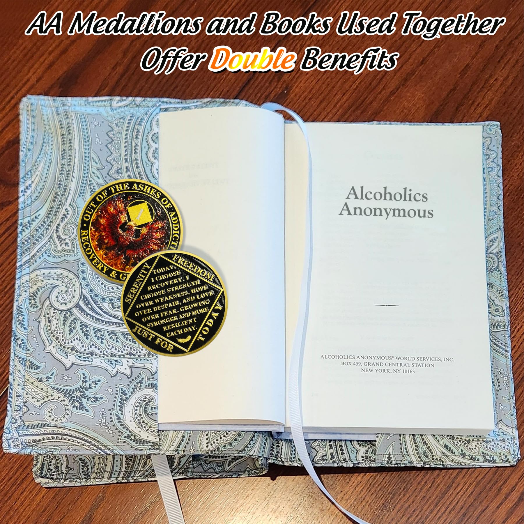 Personalized NA Clean Time Chip Reborn from Fire Delicate Phoenix Narcotics Anonymous Medallion - Image 3