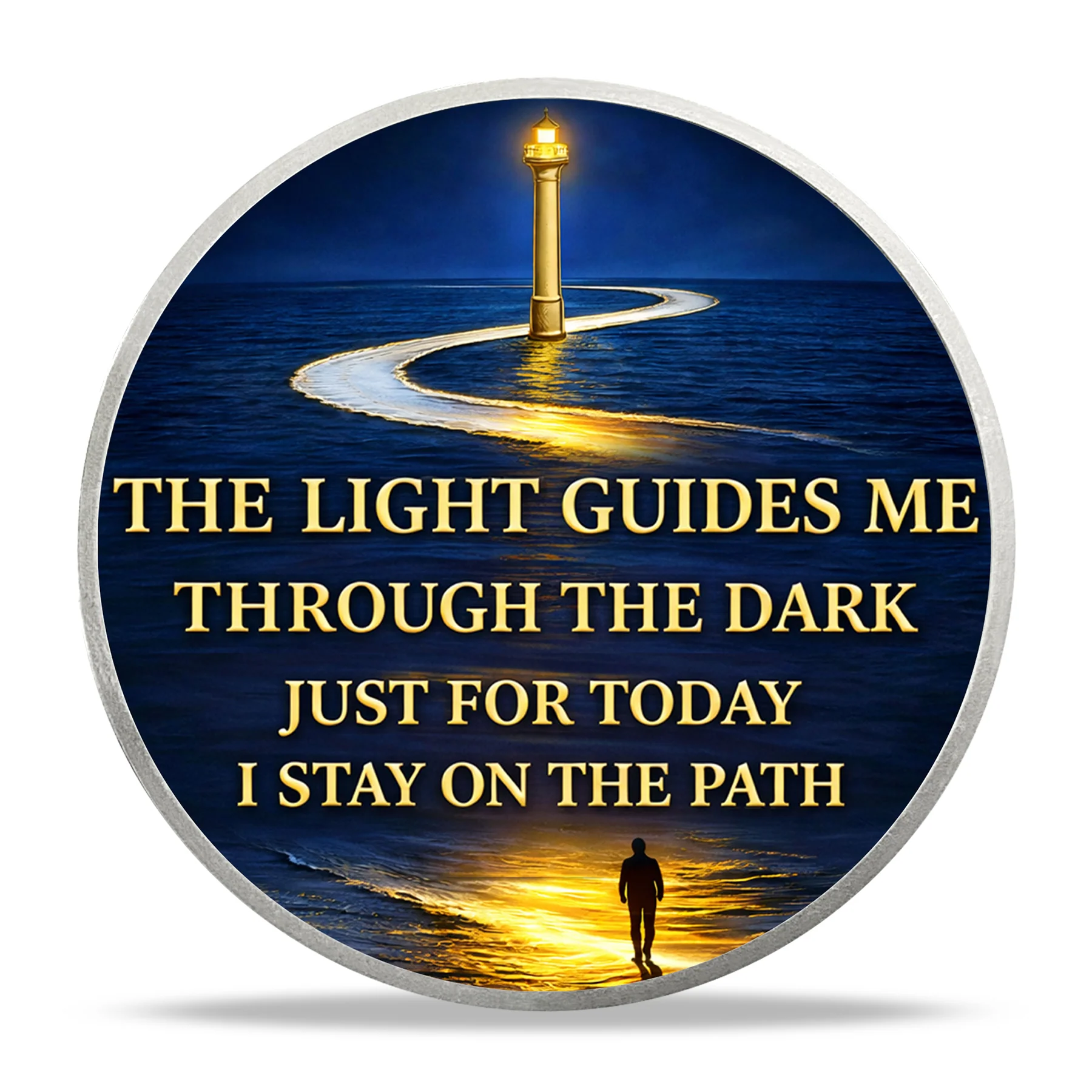 Personalized NA Clean Time Chip Sea Lantern Narcotics Anonymous Medallion - Image 11