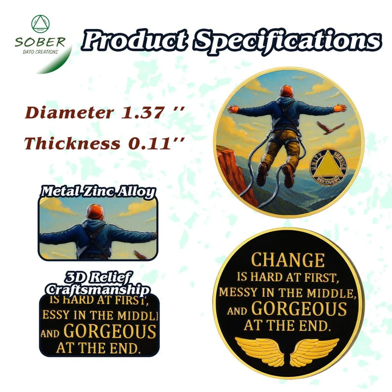 Personalized Skydiving Sobriety Coin - Image 5