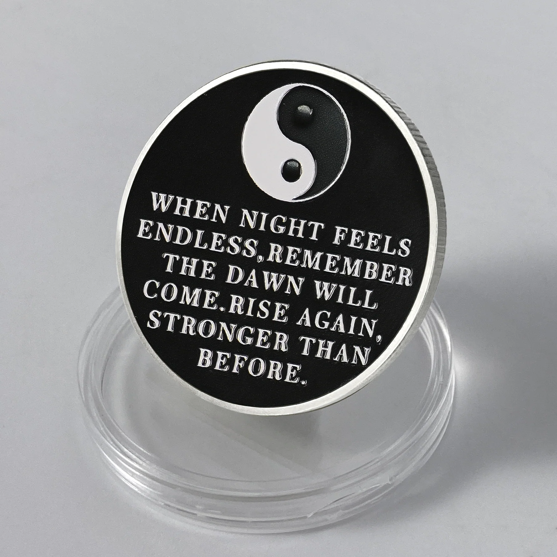 Personalized Sobriety Mint Balance Wolf AA Recovery Medallion/Chip/Coin - Image 6