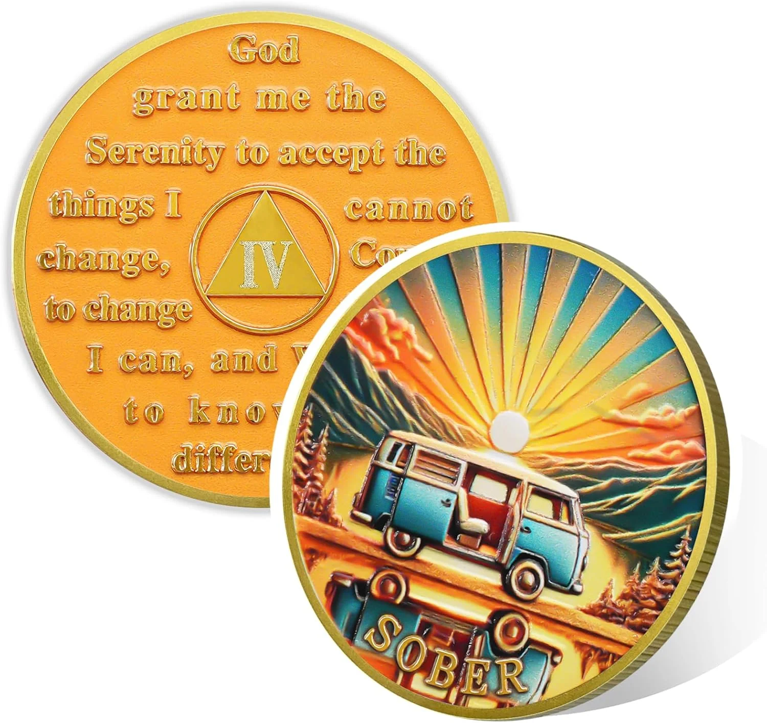 Personalized Sobriety Mint Rolling Toward Recovery AA Recovery Medallion/Chip/Coin - Image 11