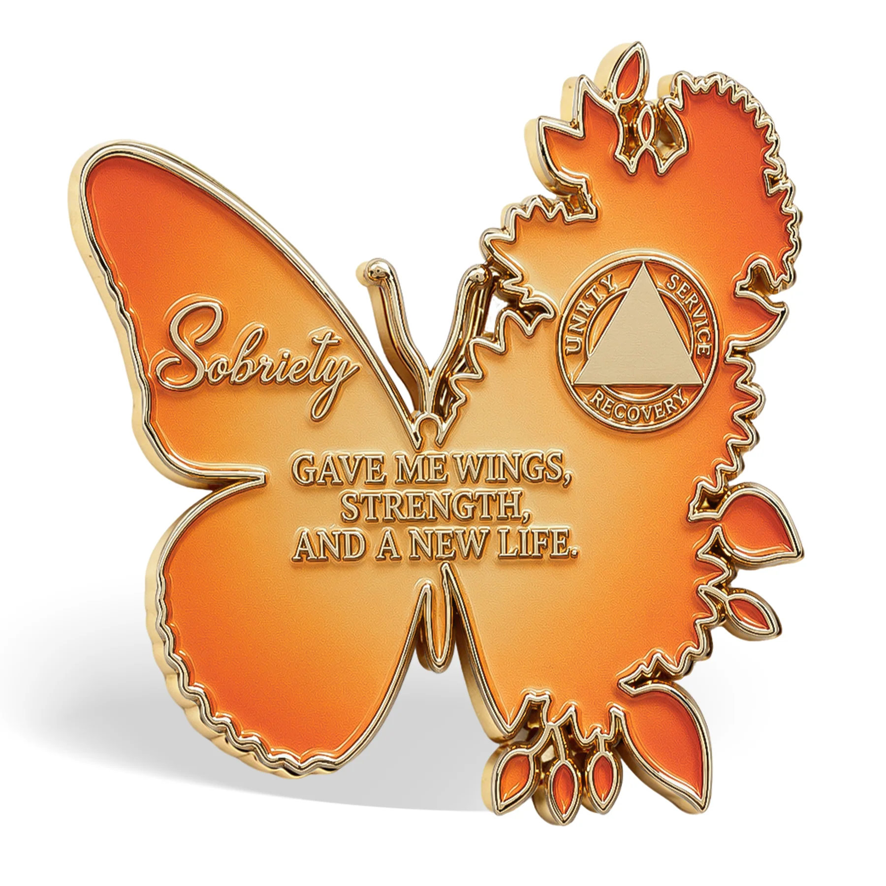 Personalized Sobriety Mint Sobriety Sunflower Butterfly AA Recovery Medallion/Chip/Coin - Image 9