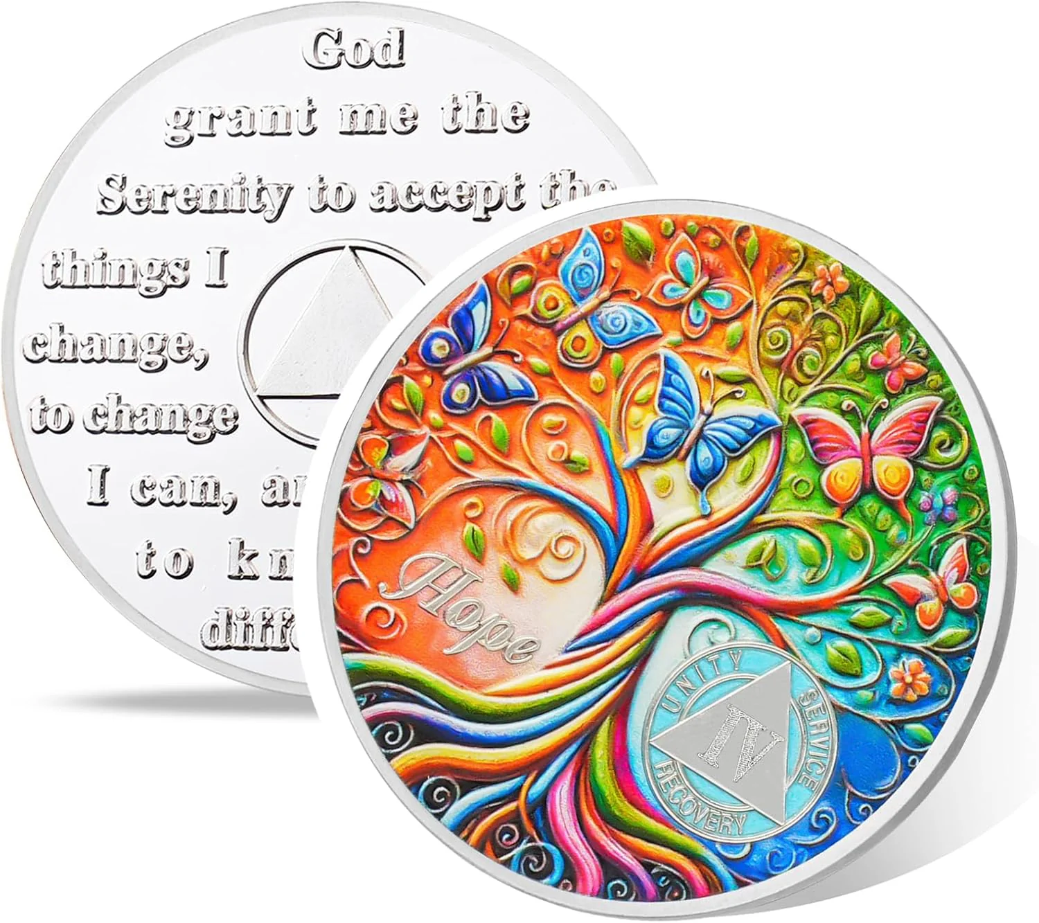 Personalized Sobriety Mint Tree of Life Golden Hope AA Recovery Medallion/Chip/Coin - Image 15