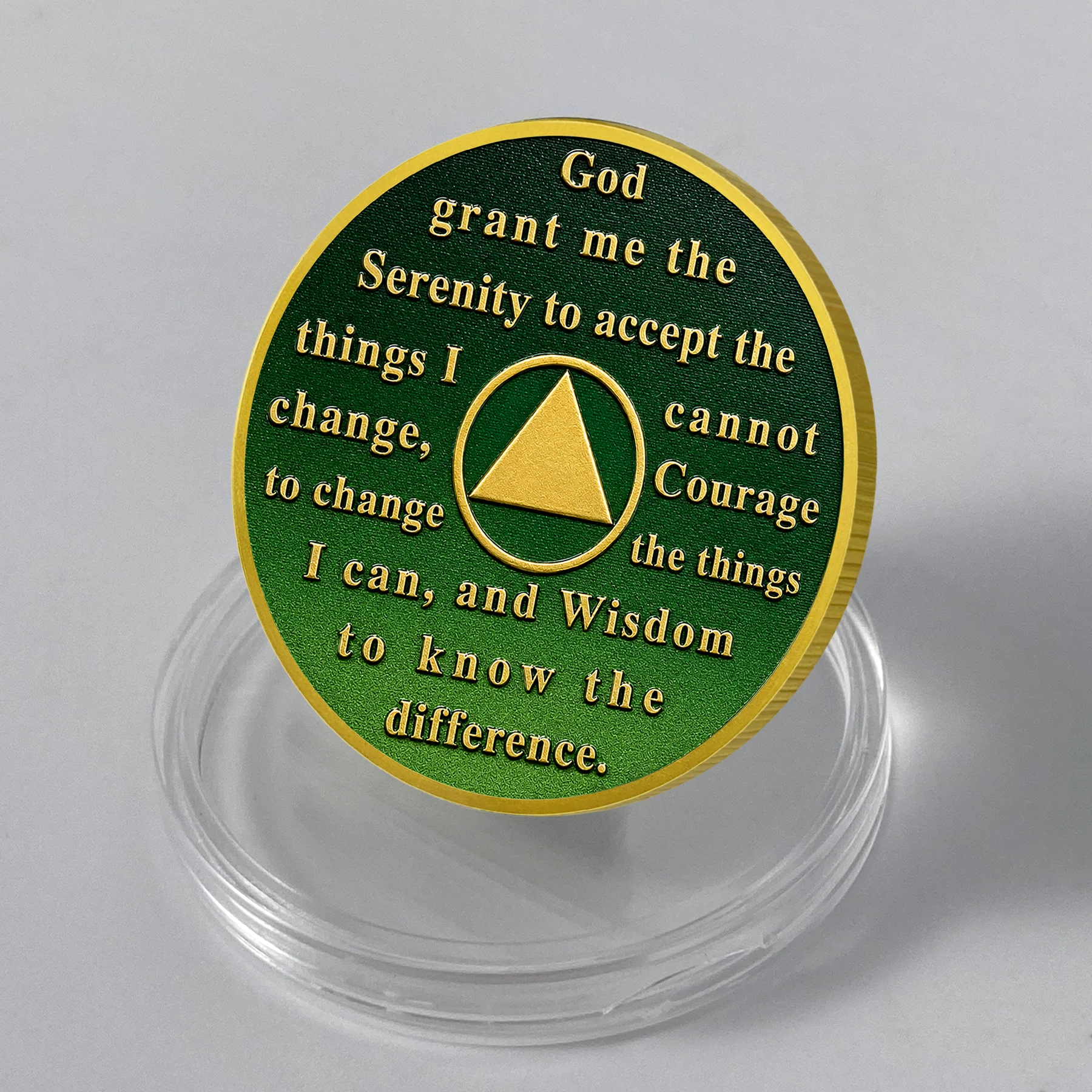 Personalized Sobriety Mint Wings of Serenity AA Recovery Medallion/Chip/Coin - Image 6