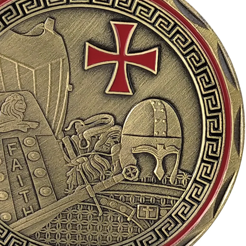 Put On the Full Armor of God Challenge Coin Crusader Pray Always Collectible Coin - Image 7