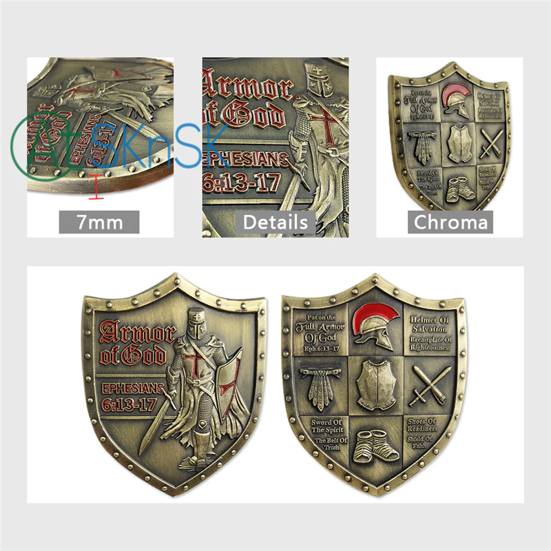Put on the Full Armor of God Eph. 6:13-17 Challenge Coin - Image 10