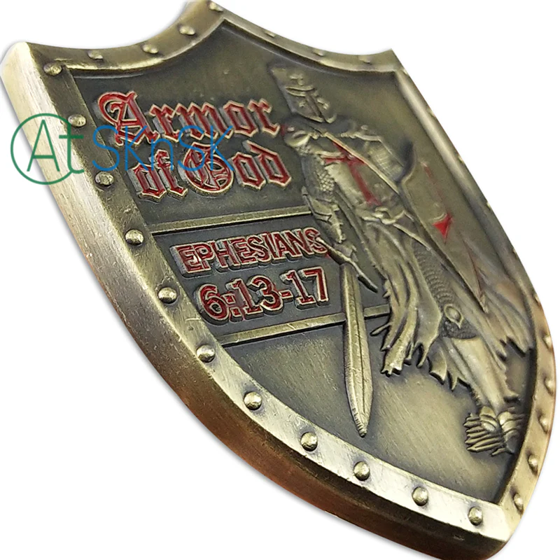 Put on the Full Armor of God Eph. 6:13-17 Challenge Coin - Image 3