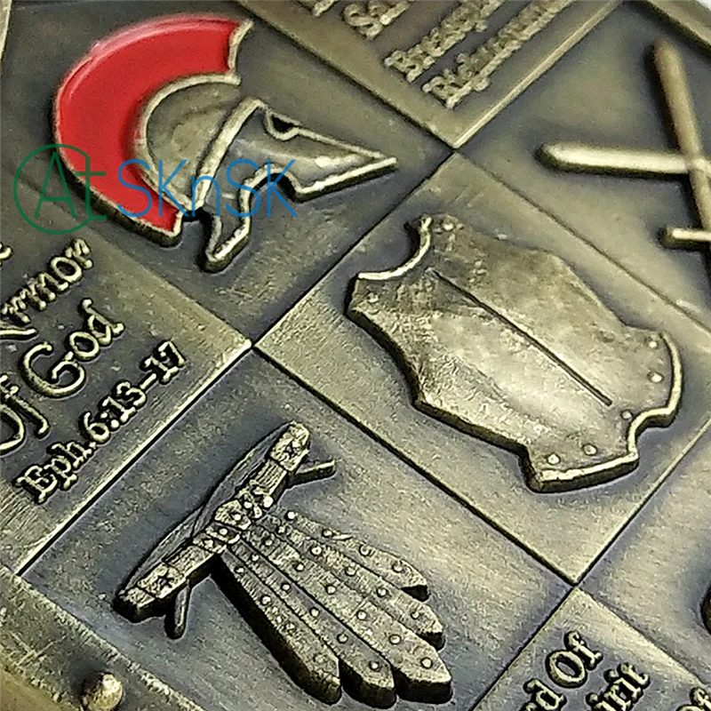Put on the Full Armor of God Eph. 6:13-17 Challenge Coin - Image 4