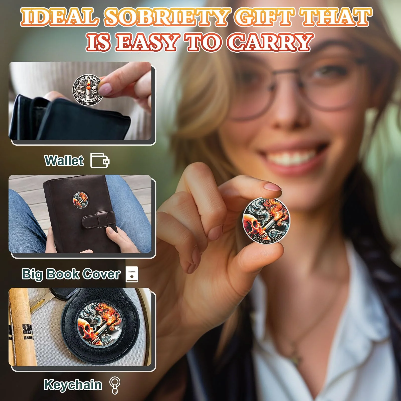 Quit Smoking Recovery Sobriety Coin - Image 3