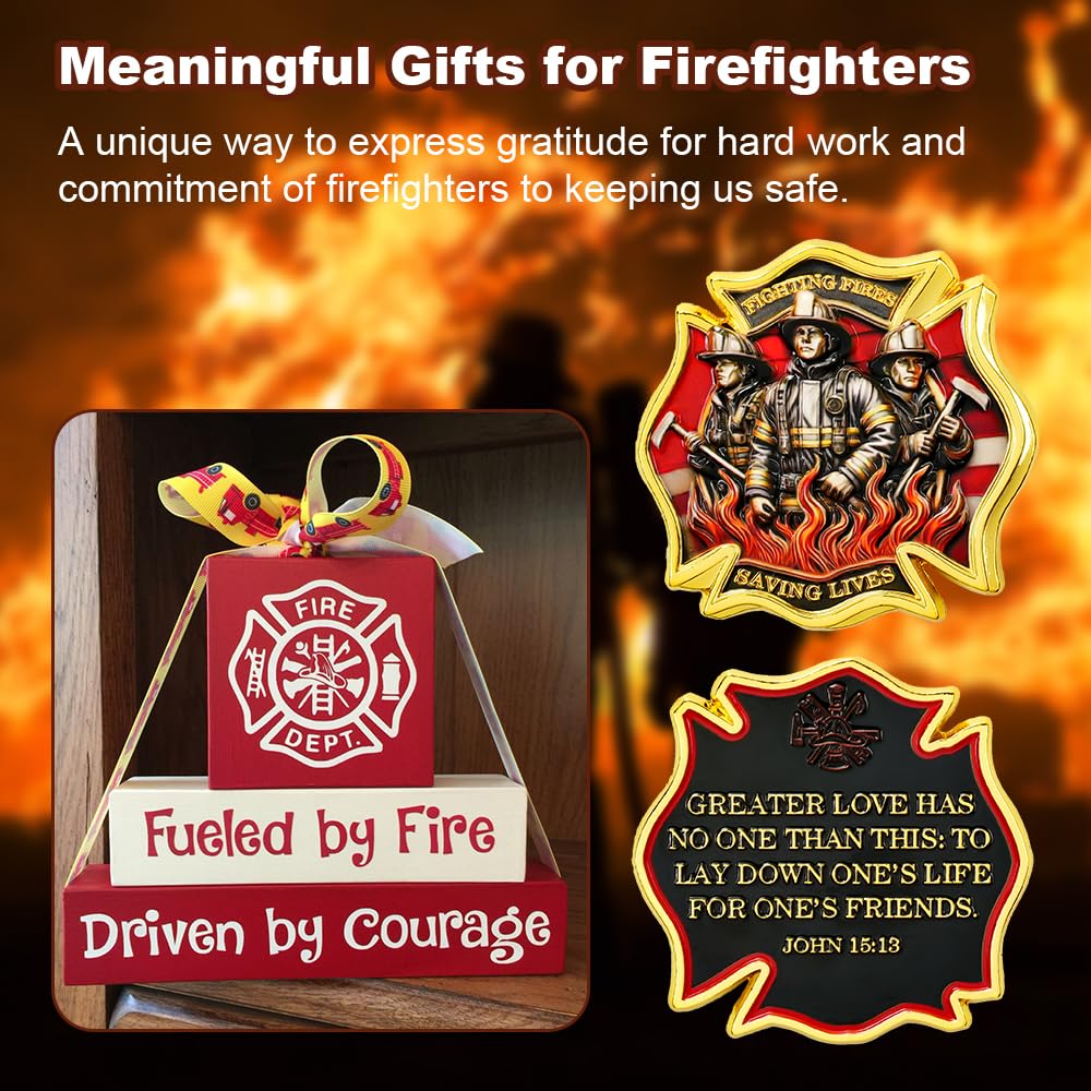 Firefighter Bravery Sacrifice Duty Coin - Image 5