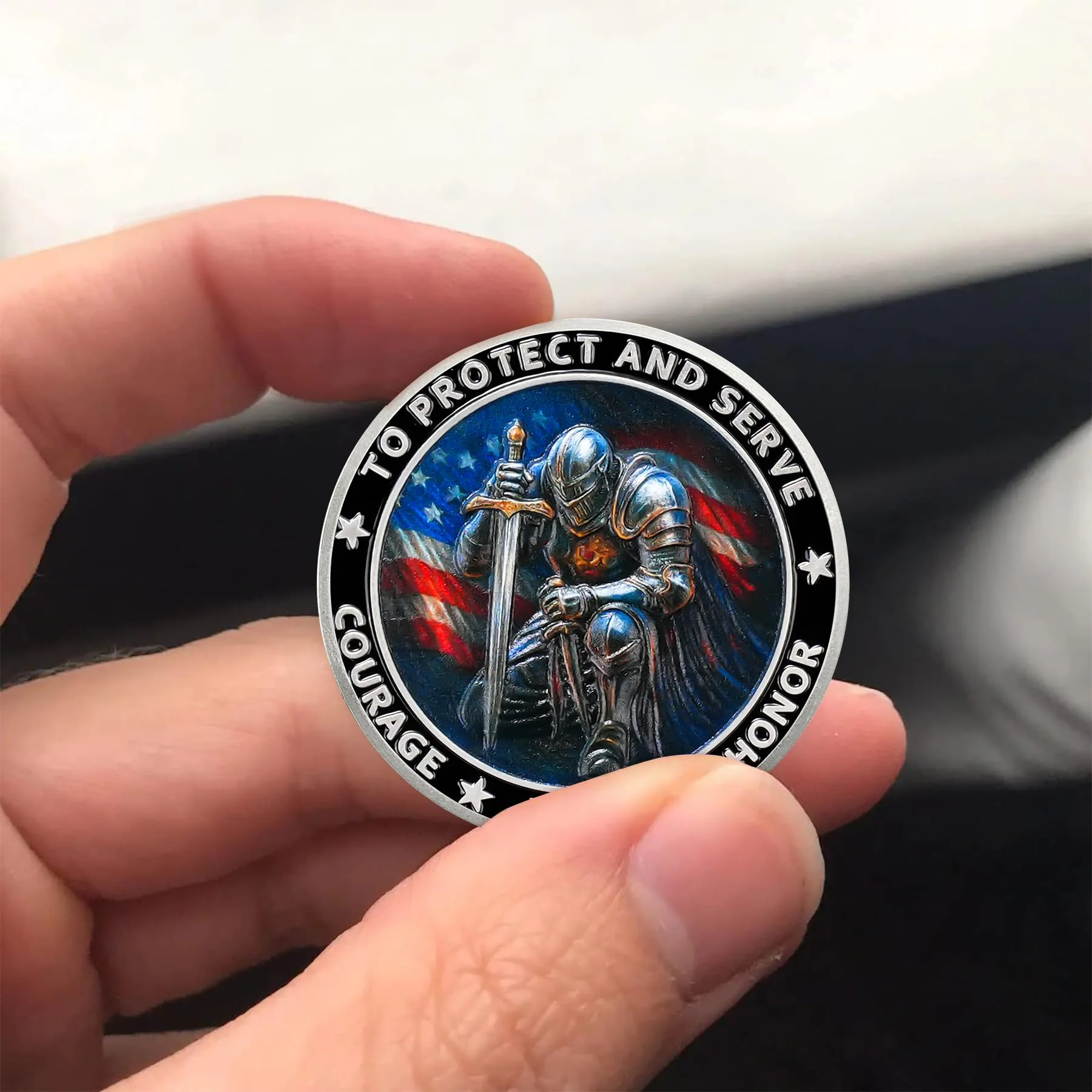 "Knights of Duty" Police Challenge Coin - Image 4