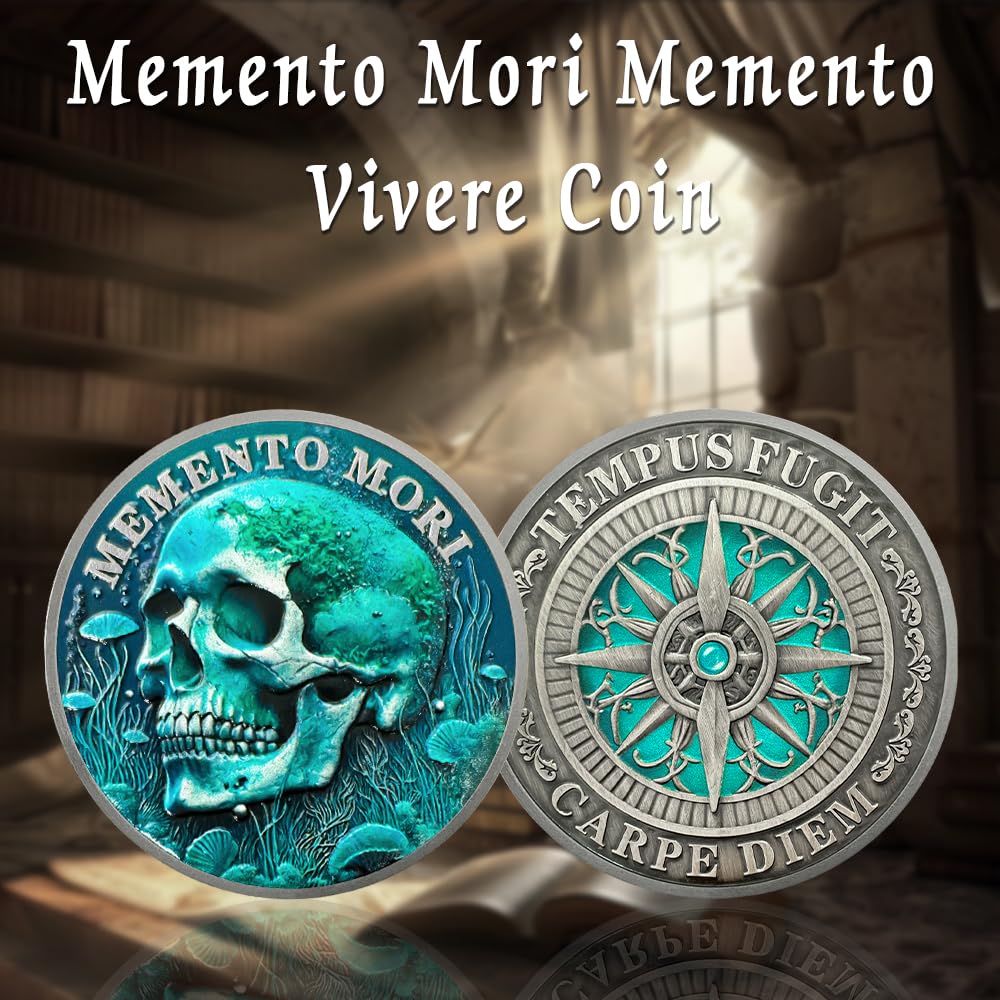 Memento Mori Coin Skull Challenge Coin - Image 9