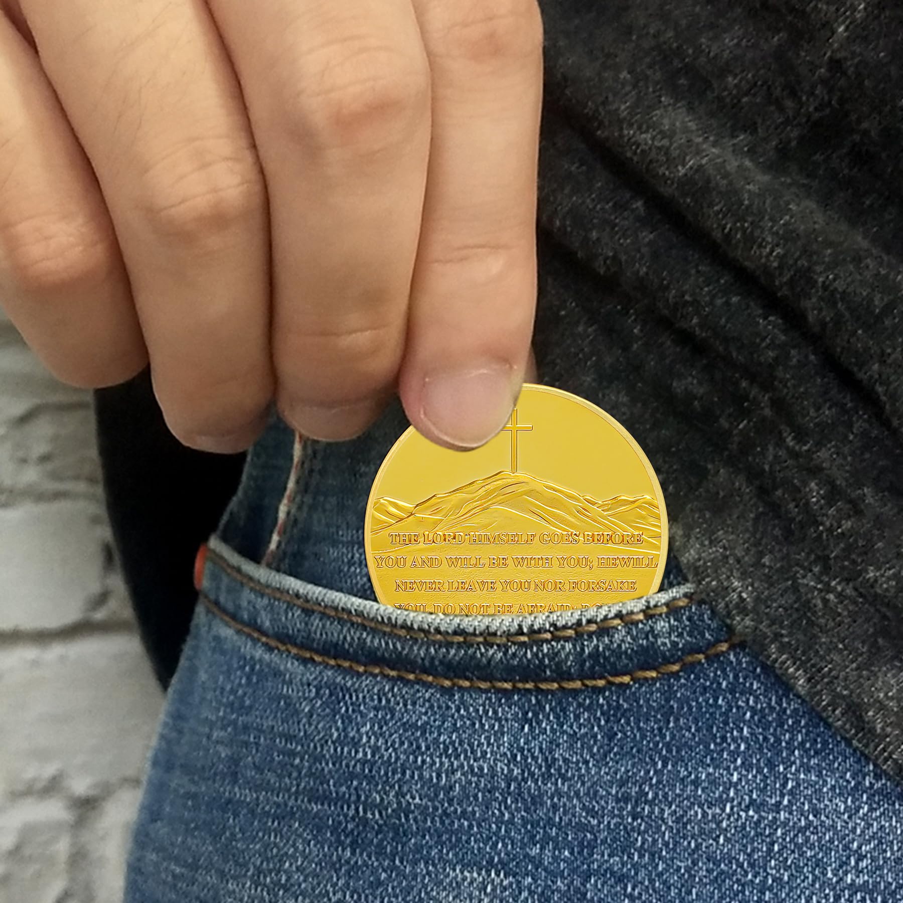 Seaside Footprints Religious Coin - Image 2