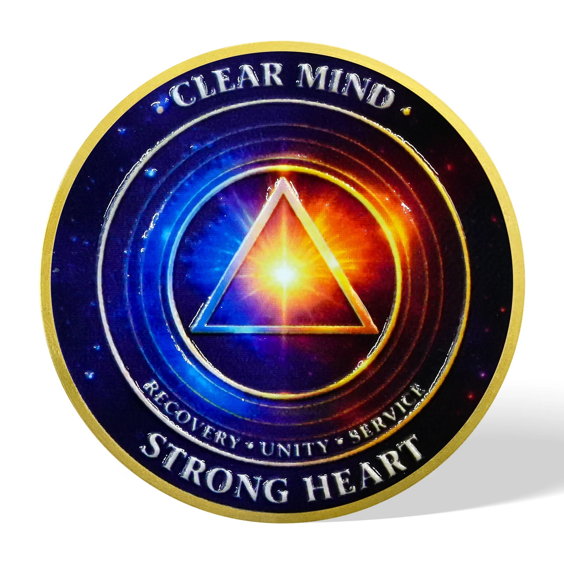 Sobriety Mint Rise Stronger Twin Flame AA Recovery Medallion/Chip/Coin - Image 6