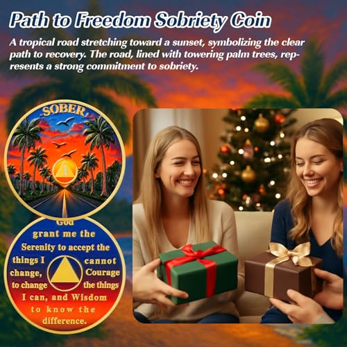 Personalized Sunset Road Sobriety Coin - Image 6