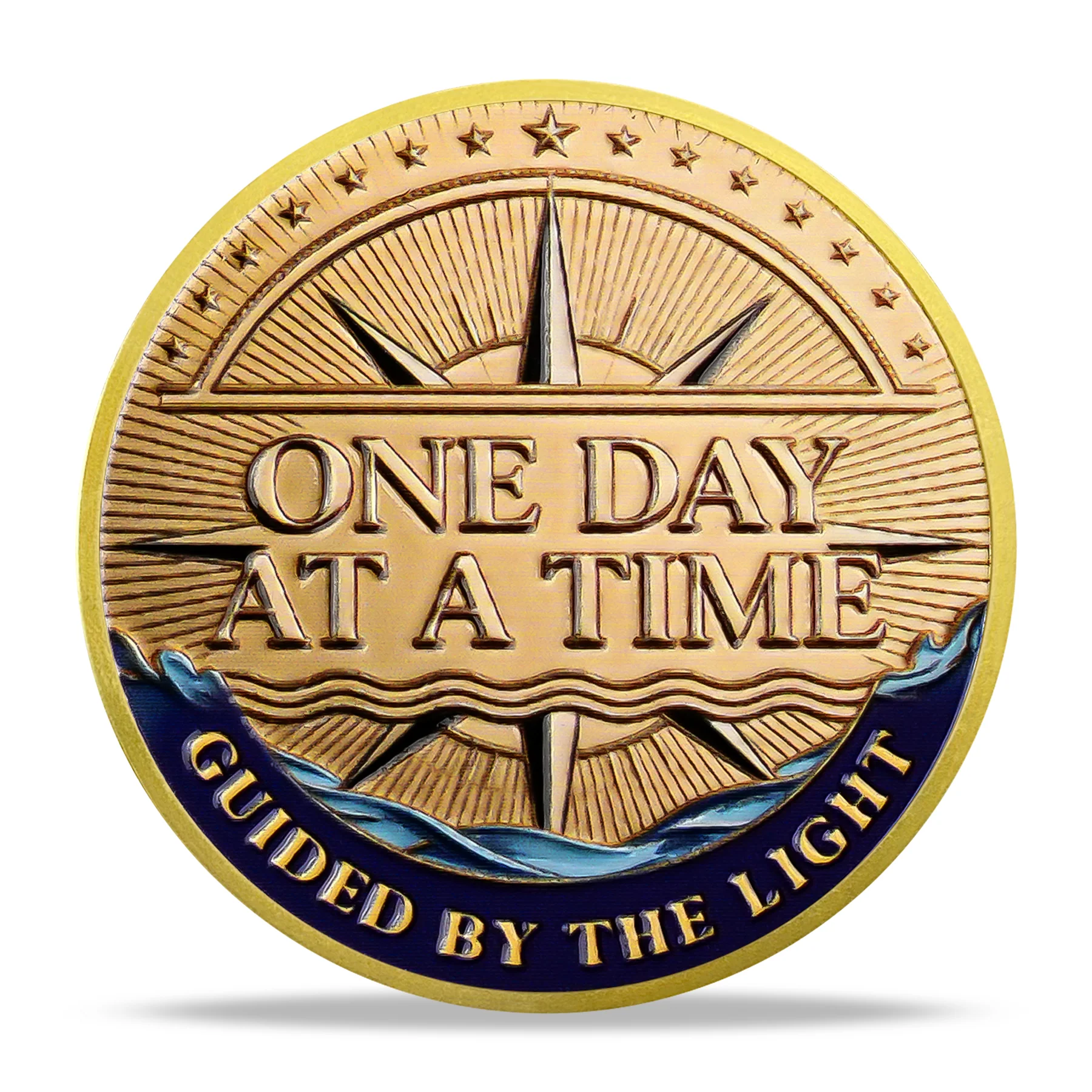 Surging Star Sail Sobriety Recovery Coin - Image 3