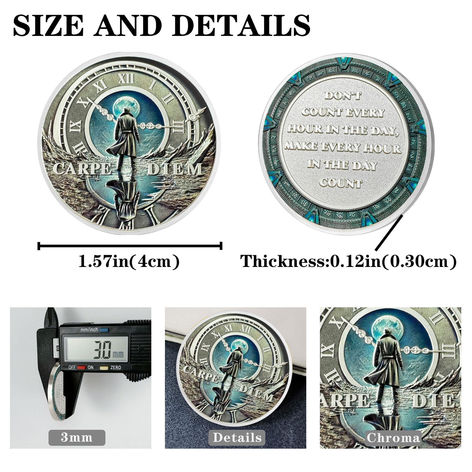 Time Traveler Overcoming Life's Challenge Coin - Image 3