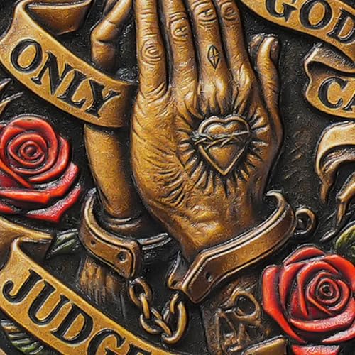 Handcuff Rose Prayer Religious Coin - Image 4