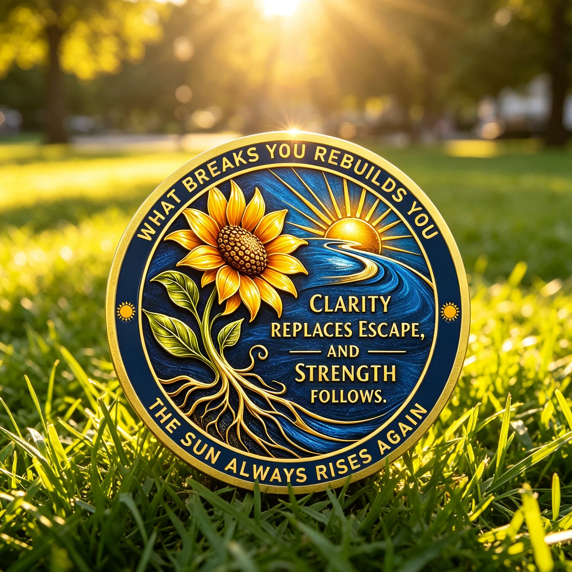 Turn Toward Your Own Light Sobriety Recovery Coin